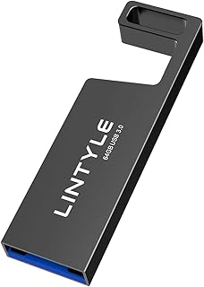 64GB Flash Drive, LINTYLE Metal USB Flash Drive 64GB USB 3.0 Thumb Drive 64G 64GB USB Drive USB3.0 Memory Stick Jump Drive (64GB, Black)