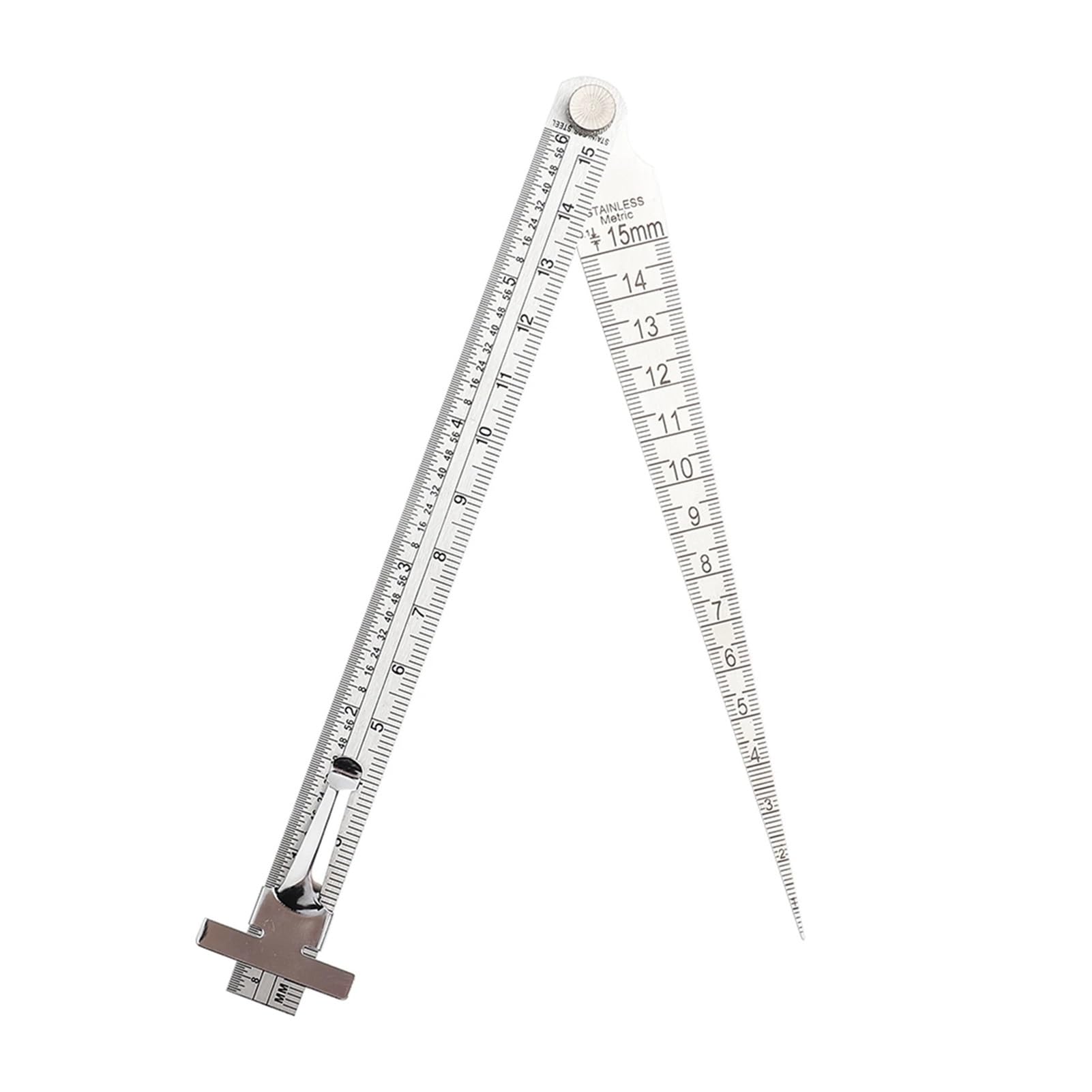 Depth Gauge Feeler Hole Size Gage Taper Stainless Steel Welding Gap Ruler Inspection Tool