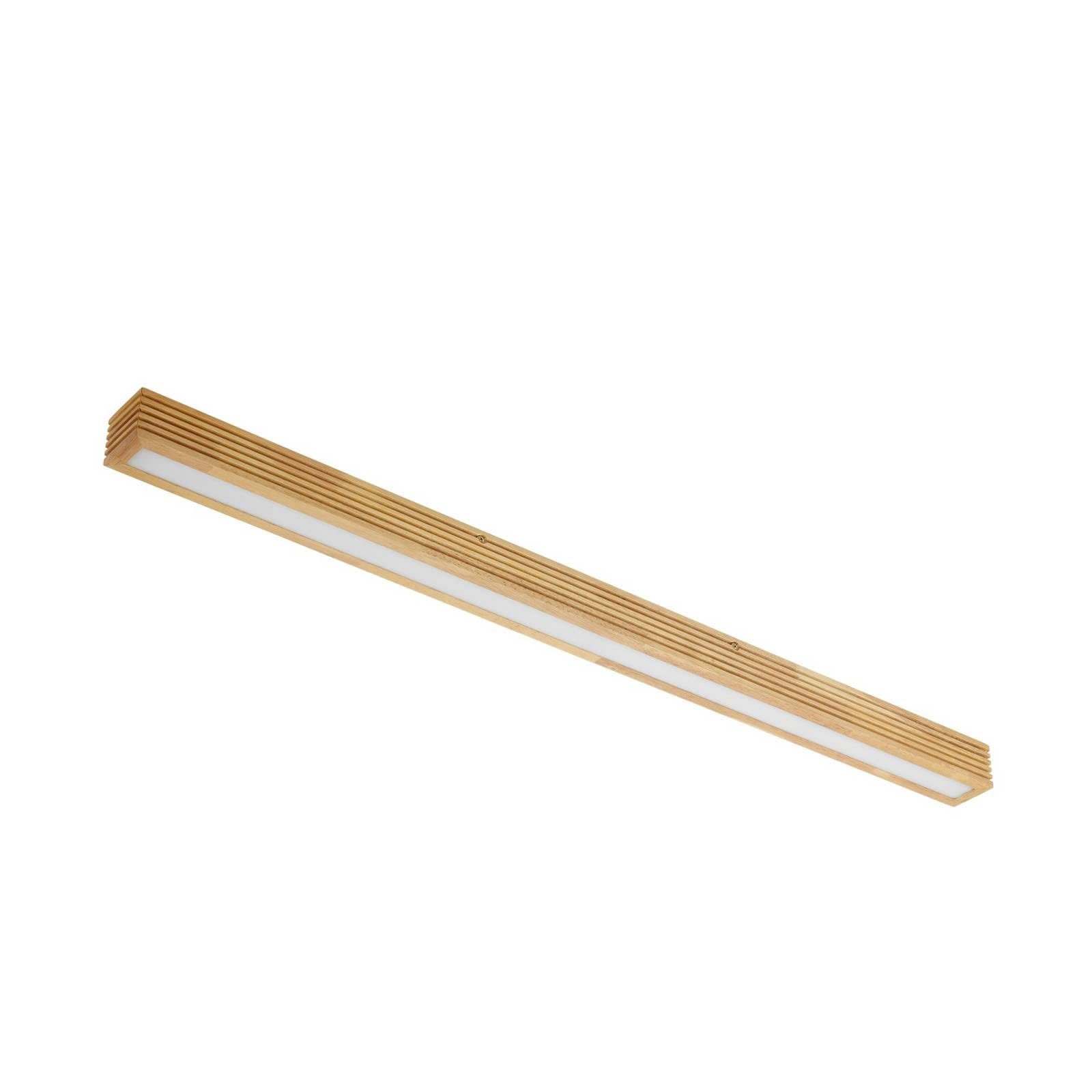 Lucande LED Lámpara de techo Emara (Diseño) en Marrón hecho Madera e.o. para Salón & Comedor (1 llama, lámpara madera,