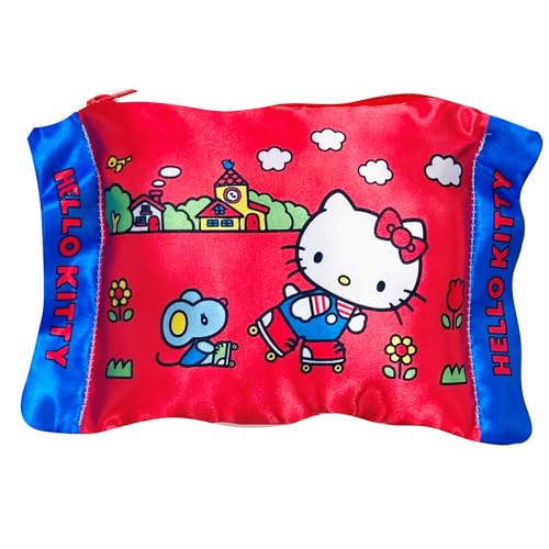 MORIPiLO ハローキティ ティッシュケース サンリオキャラクターズ グッズ 小物入れ ぬいぐるみ ポーチ 小さめ 可愛い 20x14cm (ピローポーチ ホワイト) まくらのモリシタ