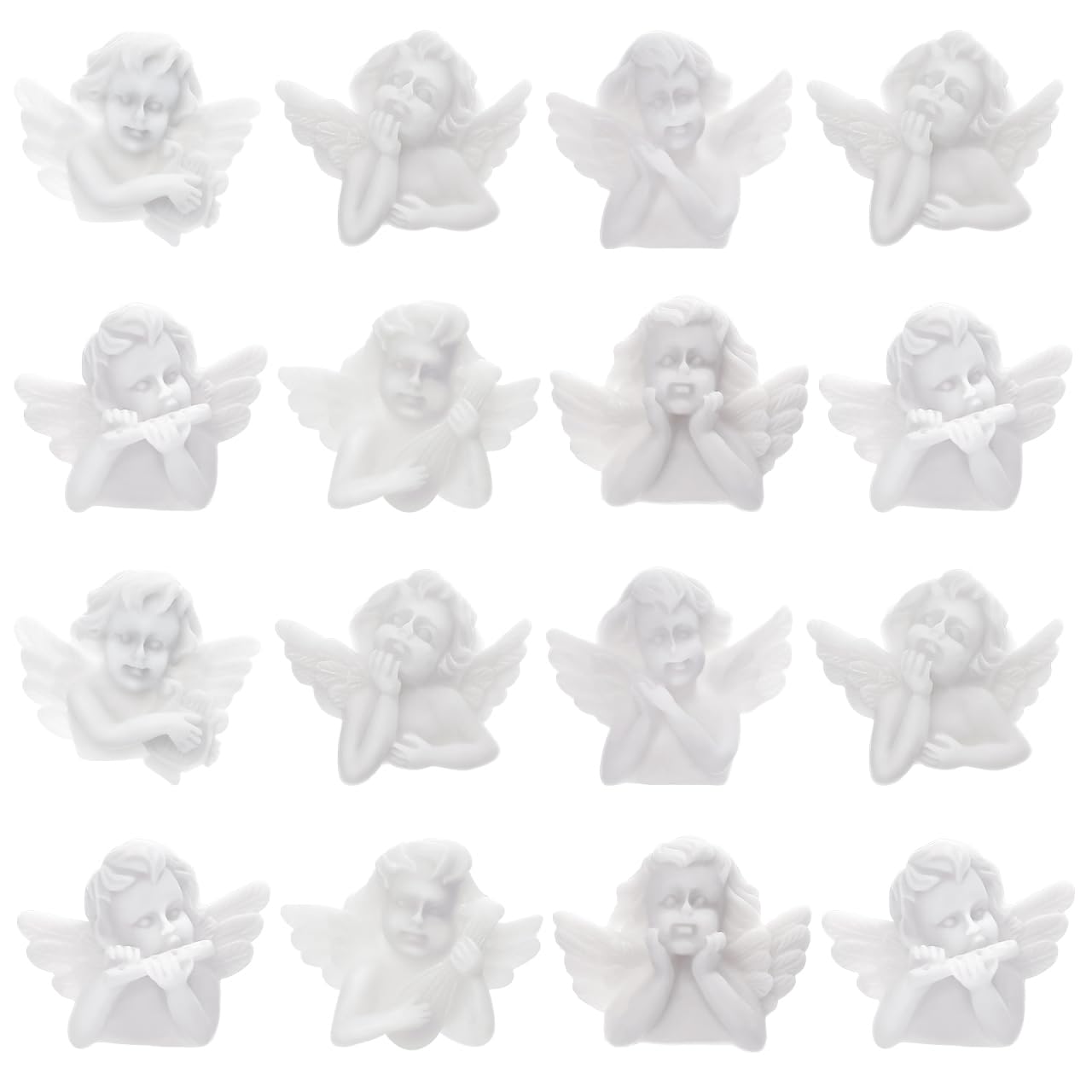 Ángel de resina miniatura para álbumes de recortes y talleres de manualidades con niños