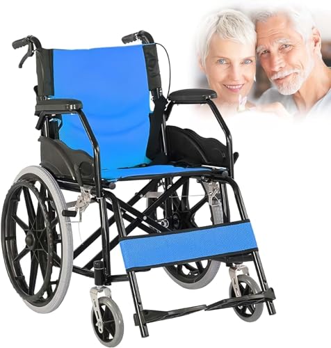 介助型車椅子 軽量車椅子折りたたみ交通用車椅子スイングアウェイフットレストとフリップバックバックレストシート車椅子 移動補助具