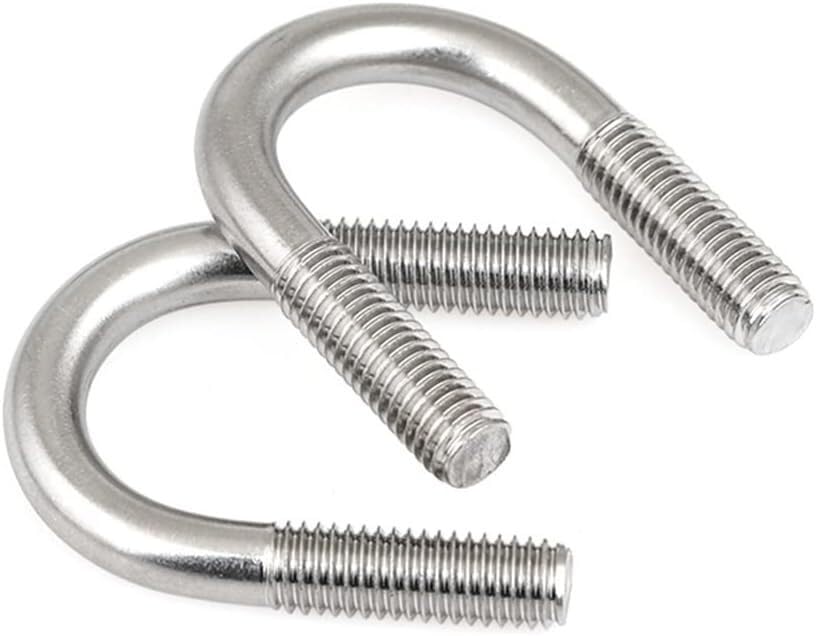 4 Bulloni A U M6x40x90mm In Acciaio - Per Assi, Tubi E Rimorchi