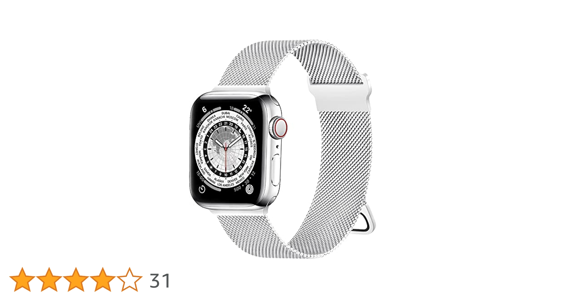 Apple Watch - 【未使用】Apple Watch 5 44mm ステンレス スチール ホワイト Apple Apple Watch Series 5 GPS+Cellularモデル 44mm MWWH2J/A