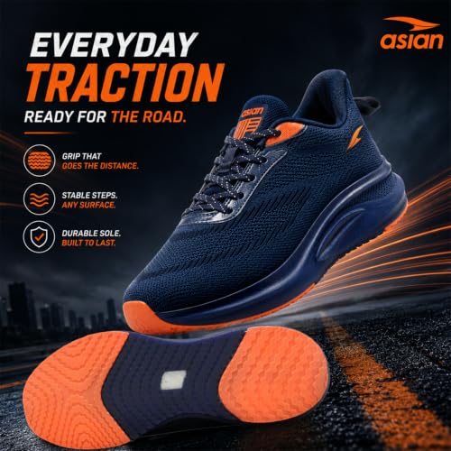 Image of ASIAN Powerplay-03 Men's Running Shoes | Lightweight Memory Foam Technology | Breathable Knit Shoes with Stylish Sporty Design