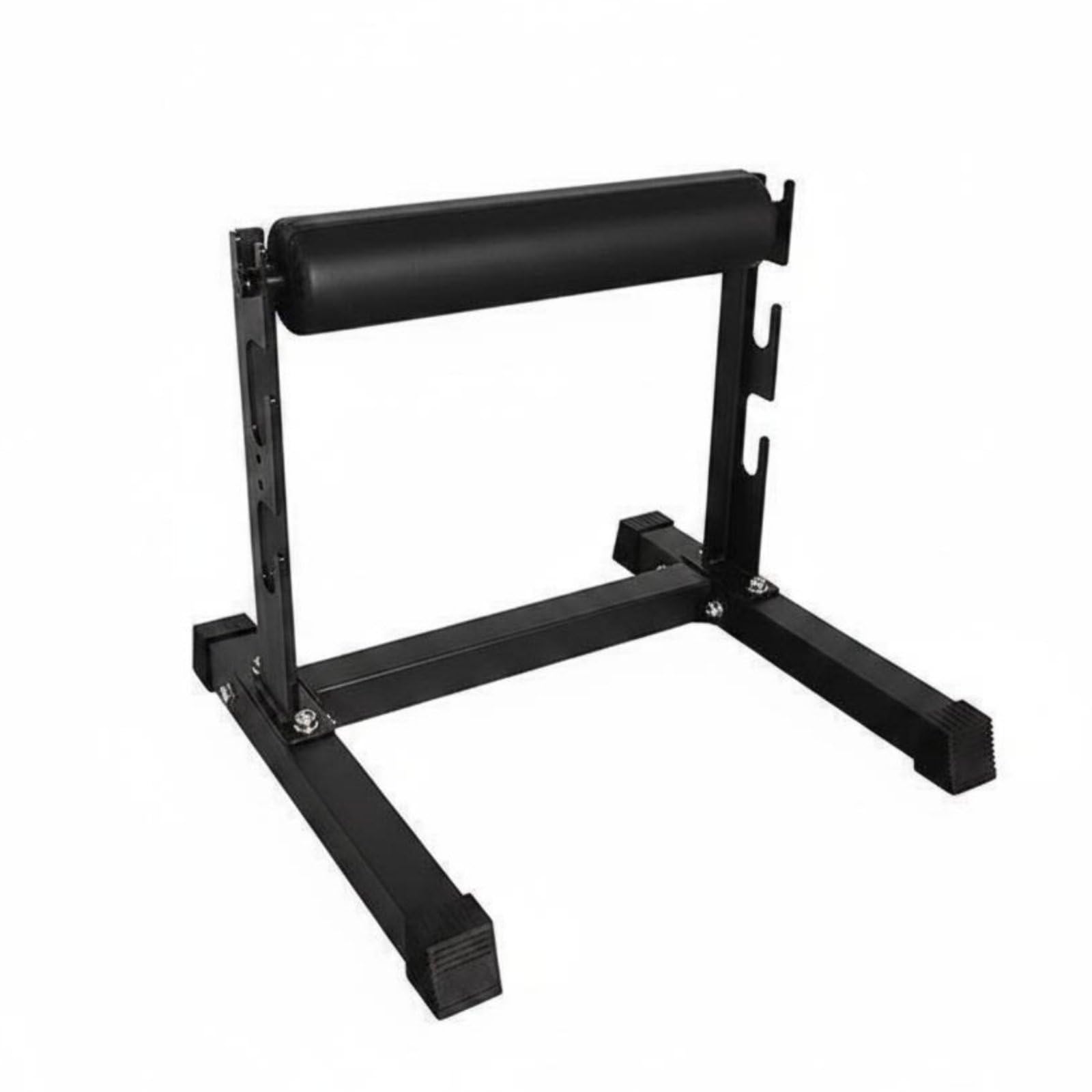 Trainings Squat Rack Bulgarischer Split Squat Ständer Beintraining Stabilitätstrainer aus Stahlrahmen mit Schaum für Kontrollierte Unilateralübungen, Schwarz Haken