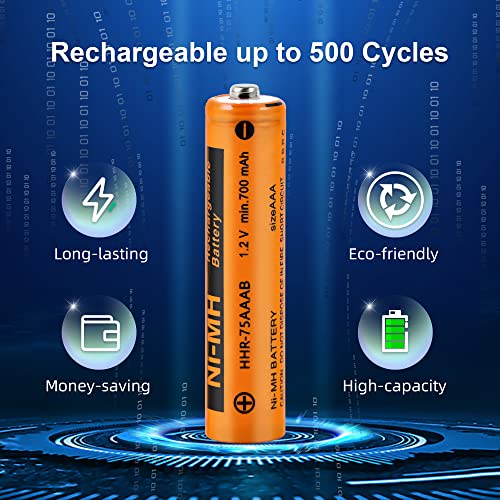 image for INF·AAA·L 8PCS HHR-75AAA Ni-MH Rechargeable Battery for Panasonic AA