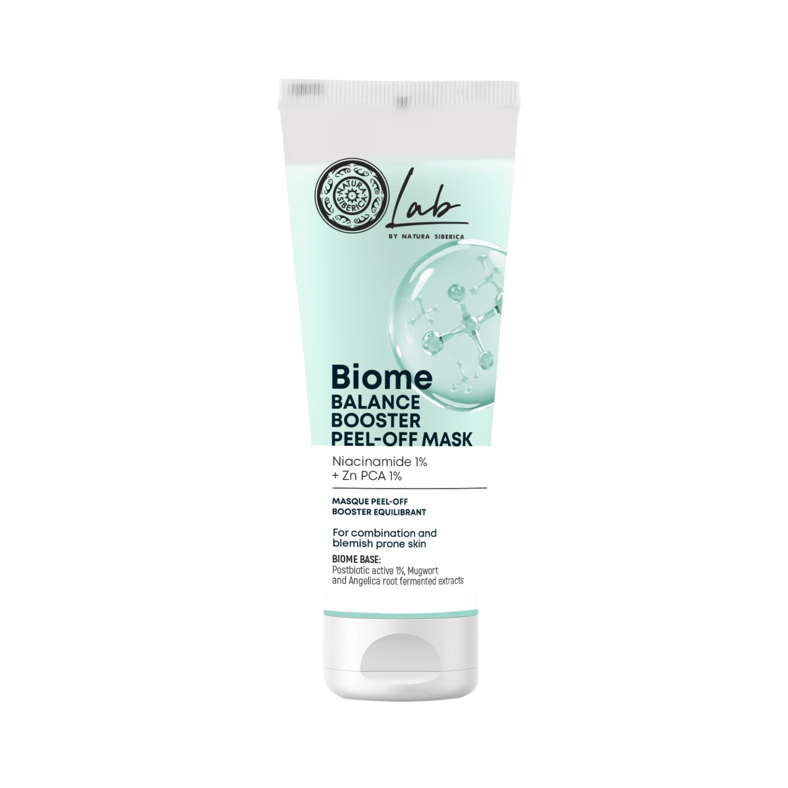 Natura Siberica Lab Biome Balance Booster Peel-Off Face Mask 75 ml, Green, 75 ml (Pack of 1)
