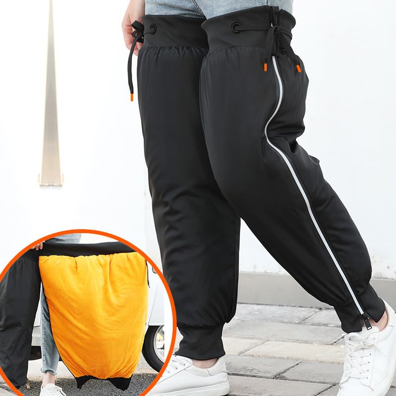 Couvre-jambes de moto, genouillères de moto chaudes et épaisses pour trottinette électrique, coupe-vent, coupe-froid, fermeture éclair, protection extérieure en laine