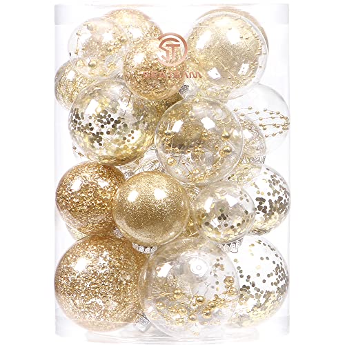 Sea Team Set di palline di Natale in plastica trasparente,