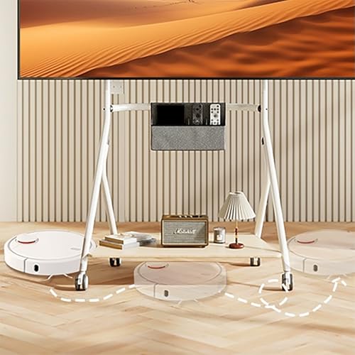 Soporte móvil para TV ajustable en altura, 79 cm, rojo miniatura 6