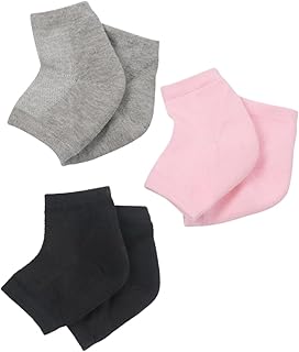 FRCOLOR 3 Pares De Meias Para Calcanhares Gel De Silicone Meias Hidratantes Para Pés Forro Meias Infundidas Meias Para Pés Rachados Meias Spa Meias Unissex Meias De Gel Hidratante Meias