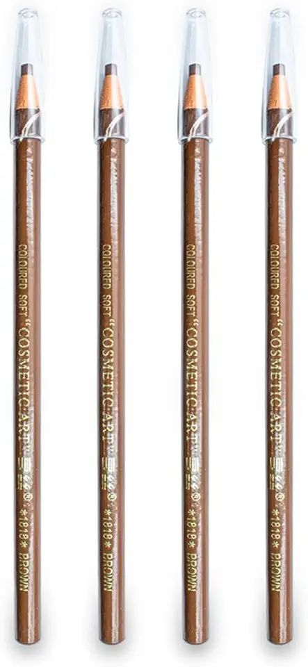 4 Lápis Dermatográfico para Sobrancelha Micropigmentação Maquiagem, Marrom