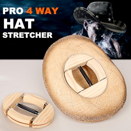 Image of Hat Stretcher, Oval Hat Stretchers for Men Fitted Hats, Cowboy Hat Jack