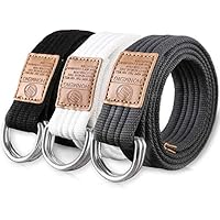 Hantier 3 Paquetes Cinturones de Tela de Lona 1.25" Hebilla