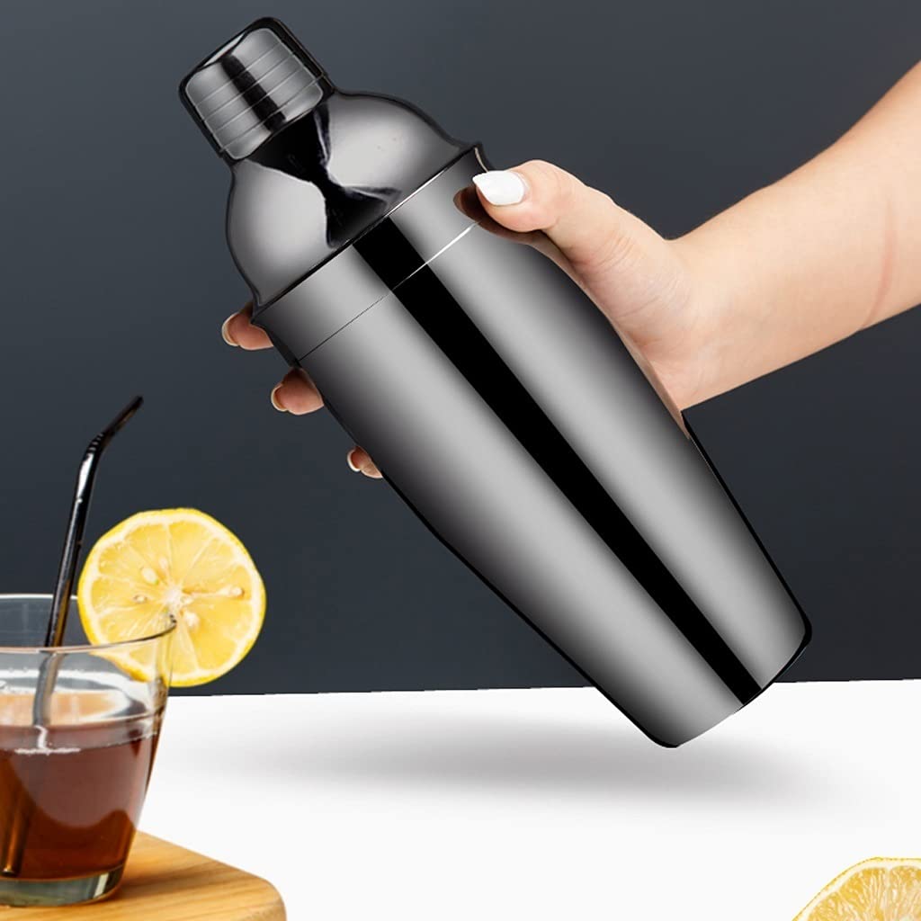 Coctelera de cóctel kit de bartender Coctelero de cócteles con acero inoxidable Kit de bartending coctelera de cóctel con colador de bebidas incorporada Beber Shaker Ideal para Bar, Hogar Mezclar Bebi