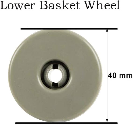 8X Universal Dishwasher Lower Basket Wheels Compatible with Zanussi