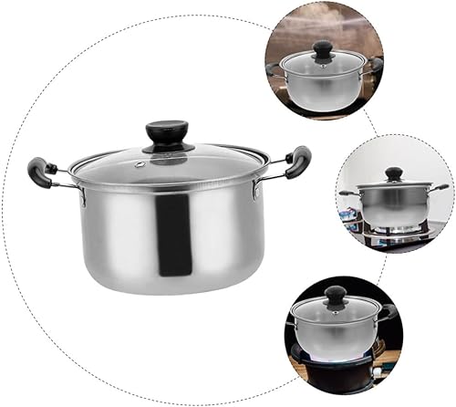 Miniatura 4 de Olla de sopa con tapa Olla de salsa con tapa Sartén con tapa Olla con tapa Olla de leche para el hogar Olla de leche pequeña Olla de leche con tapa