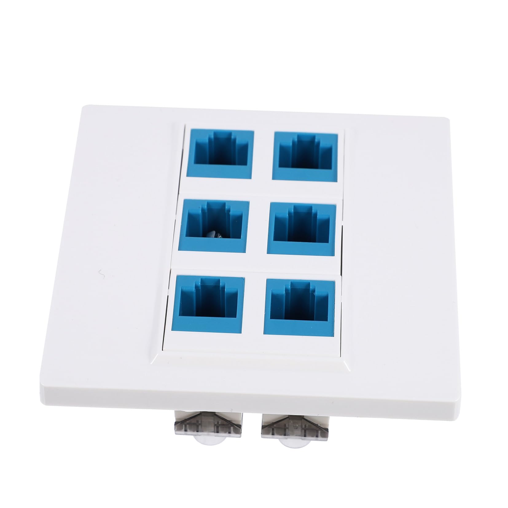 Placa de pared Ethernet Cat 6 con conexión sin corrosión de 6 puertos para señal limpia