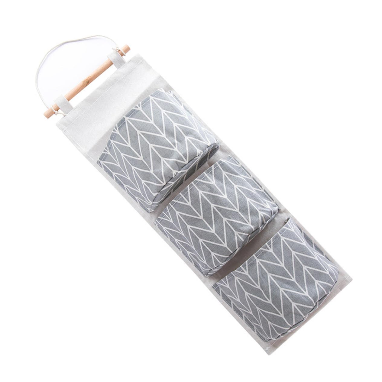 ABOOFAN Cotton Linen Hanging Storage Bag Versatile Over Door Organizer for Shoes and Clothes for Bedroom Bathroom and Closet Blue and Grey