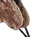 PENINSULA LOVE Faux Fur Trapper Hat Winter Russian Ushanka Hat Thick Warm Hunting Cap Earflap Fleece Trooper Cap for Men Brown