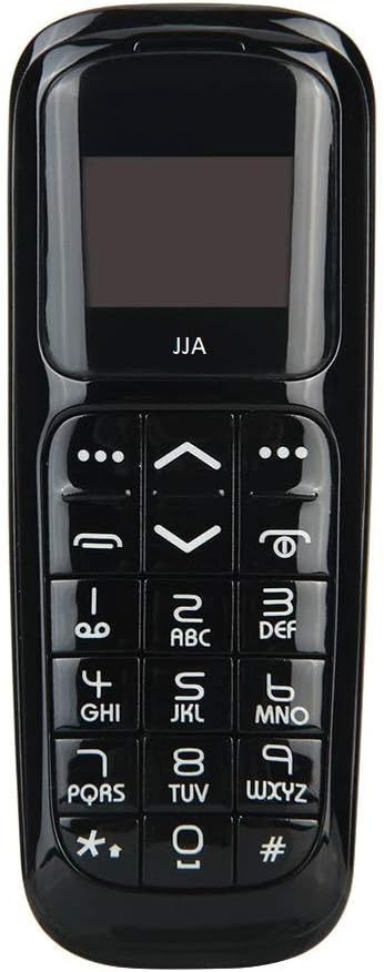 LONG CZ V2 3 in 1 World's Smallest Thinnest Mobile Phone Bluetooth Dialer Bluetooth Headphone Micro SIM Card 18 Gram (Black)