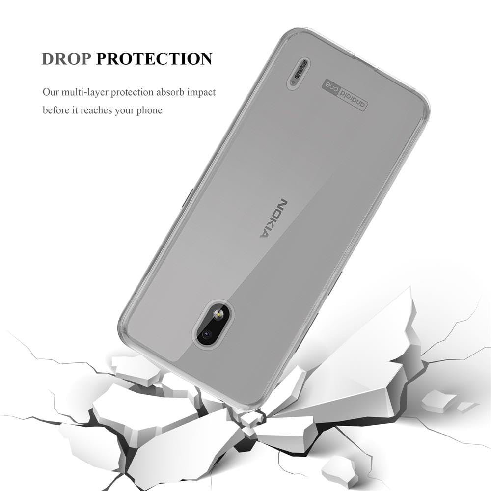 Cadorabo Custodia Trasparente Sottile Per Nokia 2.2, Cover Morbida In TPU Silicone, Antiurto, Bordo Rialzato, Ultra Slim