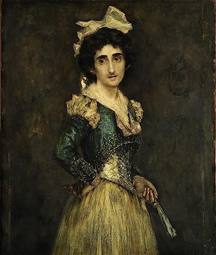 Impression sur toile portrait de Maria Luisa Fortuny, œuvre d'art murale haute définition