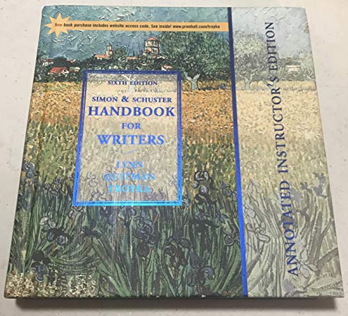 Simon & Schuster Handbook for Writers 0130416266 Book Cover