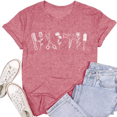 T-shirt de coiffeur pour femme idéal pour vos journées en salon