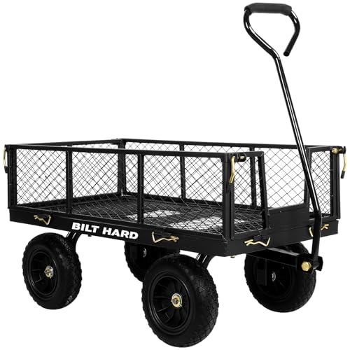 BILT HARD 880 lbs 10" Flat Free Tires Steel Garden