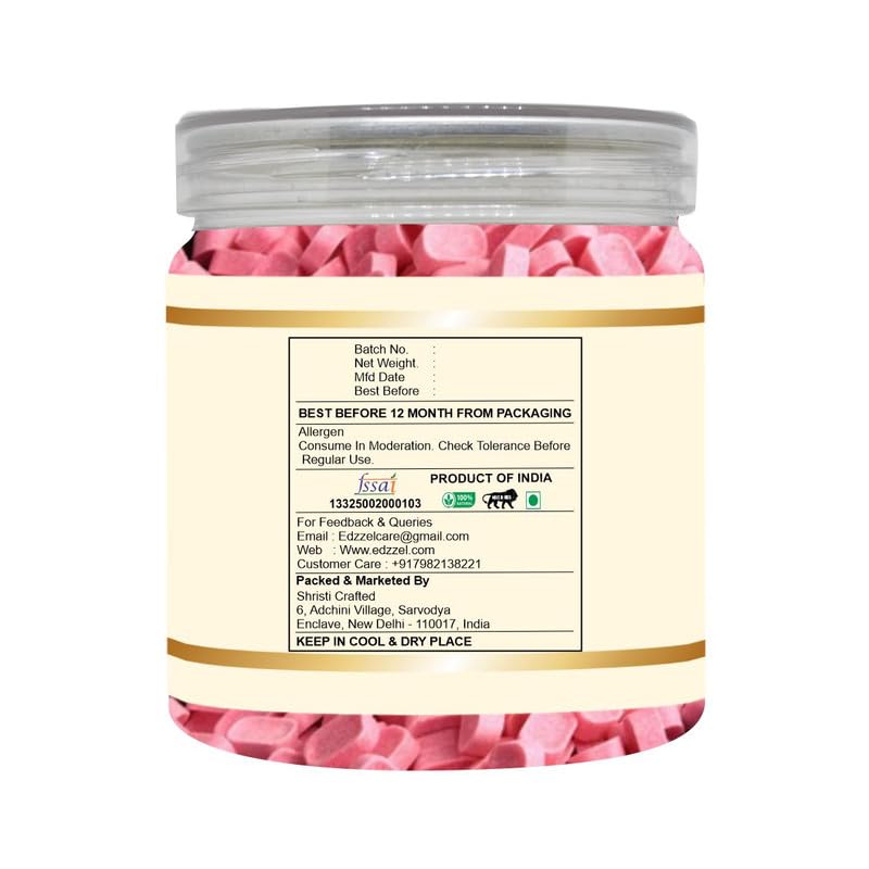 EDZZEL Rose Peppermint Candy - Refreshing Floral Mint Hard Candies