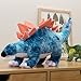 The Petting Zoo Stegosaurus Stuffed Animal Plushie, Gift for Kids, Dinosaur Animals, Blue Dinosaur Plush Toy 22 inches