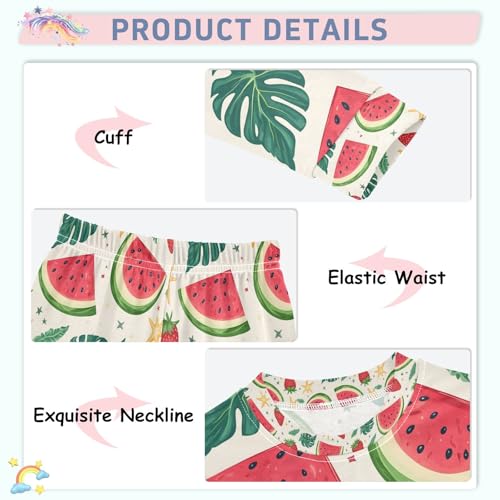 senya Watermelon and Strawberry Q Pajamas Set Long Sleeve Soft Cotton Sleepwear 2 Piece4
