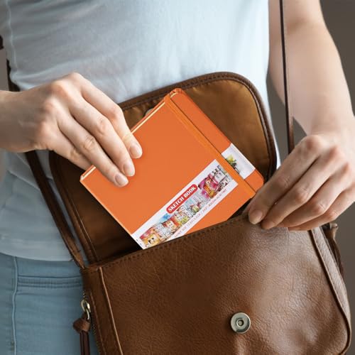 Image of 5x5 Pocket Sketch Book,80gsm Hardcover Art Sketchbook for Drawing Journal