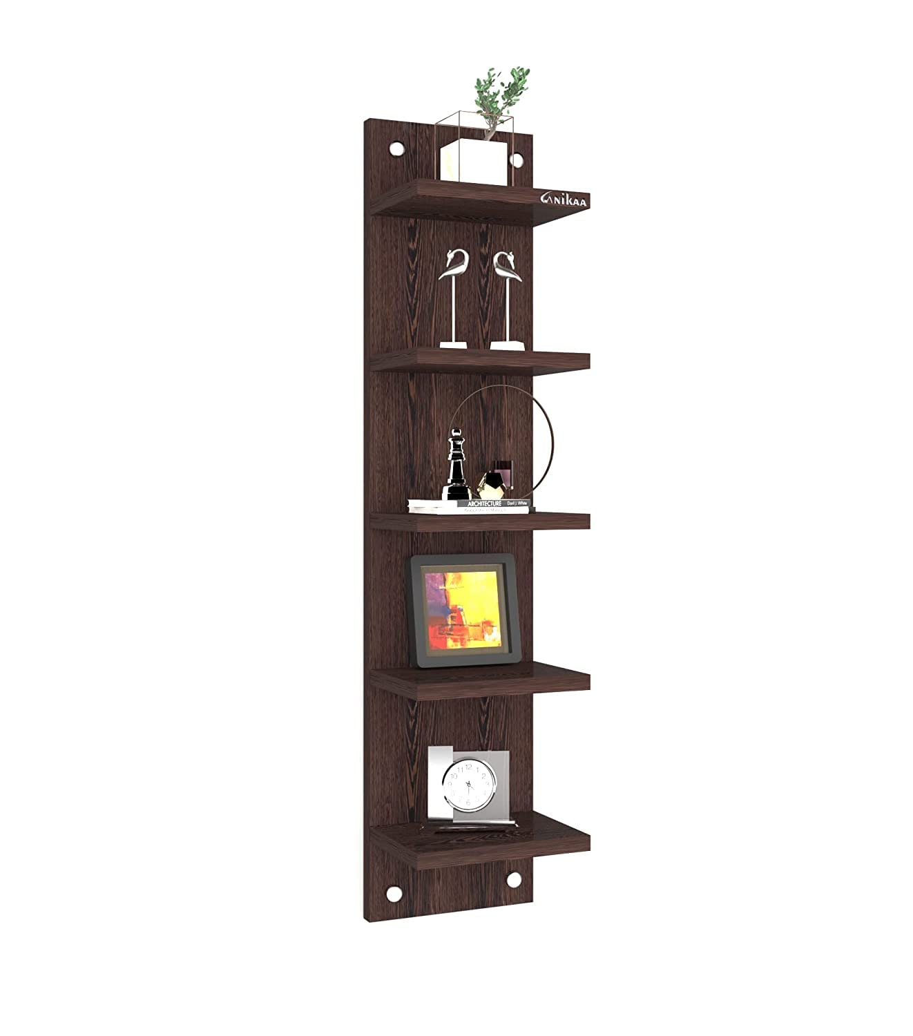 Anikaa Niko Engineered Wood Wall Mounted Shelf/Book Shelf/Floating Wall Shelf/Wall Display Rack for Home, Living Room, Drawing Room, Office (Wenge) (B09QX389PQ) Amazon Price History, Amazon Price Tracker
