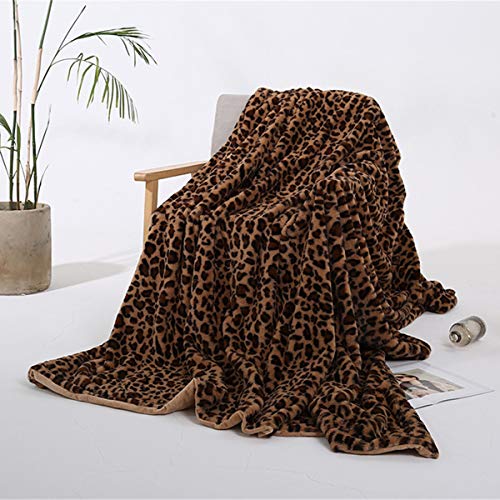 Couverture polaire microfibre de flanelle douce et jeté chic marron - 2