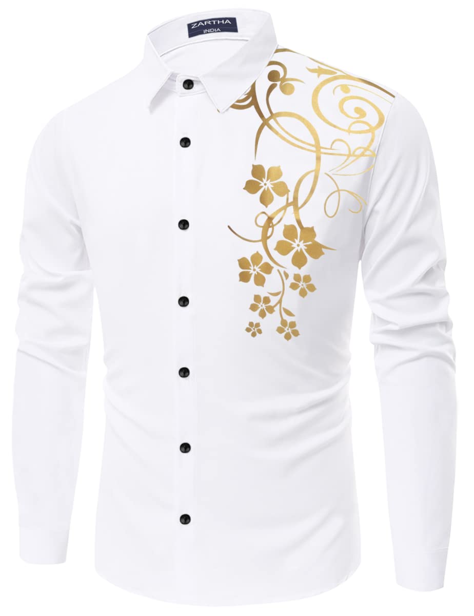 Camicia casual da uomo in cotone tinta unita, vestibilità regolare, a maniche lunghe, con colletto e collo alla moda, formale