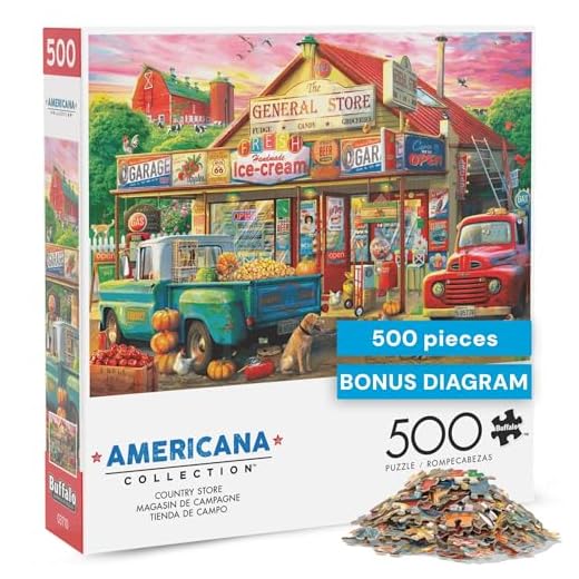 Buffalo Games - Country Store - 500 Piece Jigsaw Puzzle, Multicolor, 21.25" L X 15" W
