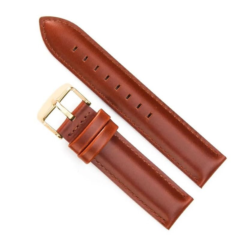 Bracelet de montre en cuir véritable marron l'authenticité pour votre montre DW