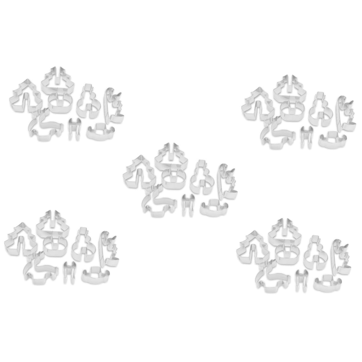 Cabilock 5 Juegos Cortadores De Galletas Moldes Para Galletas Moldes Para Galletas Navideñas Moldes Para Panqueques Molde Para Árbol De Navidad Molde Para Chocolate Moldeador De 8 Uds * 5