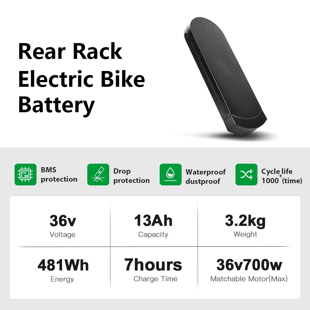 E-Bike Batterie Tianneng 36V 13Ah/16Ah TNLi ITR Pedelec Akku