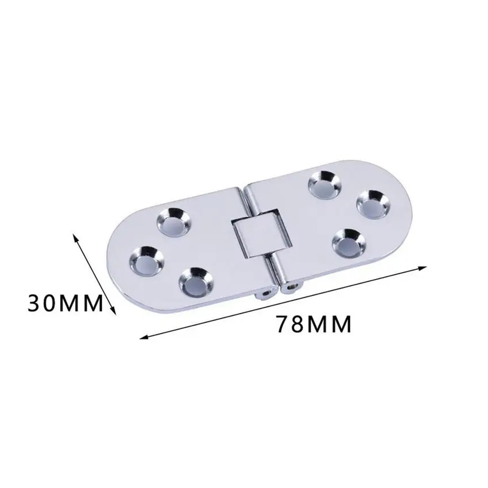 Cerniere pieghevoli montate in lega di zinco da 2 pezzi Cerniera for porta dell'armadio da tavolo pieghevole autoportante Hardware for mobili(Gold)