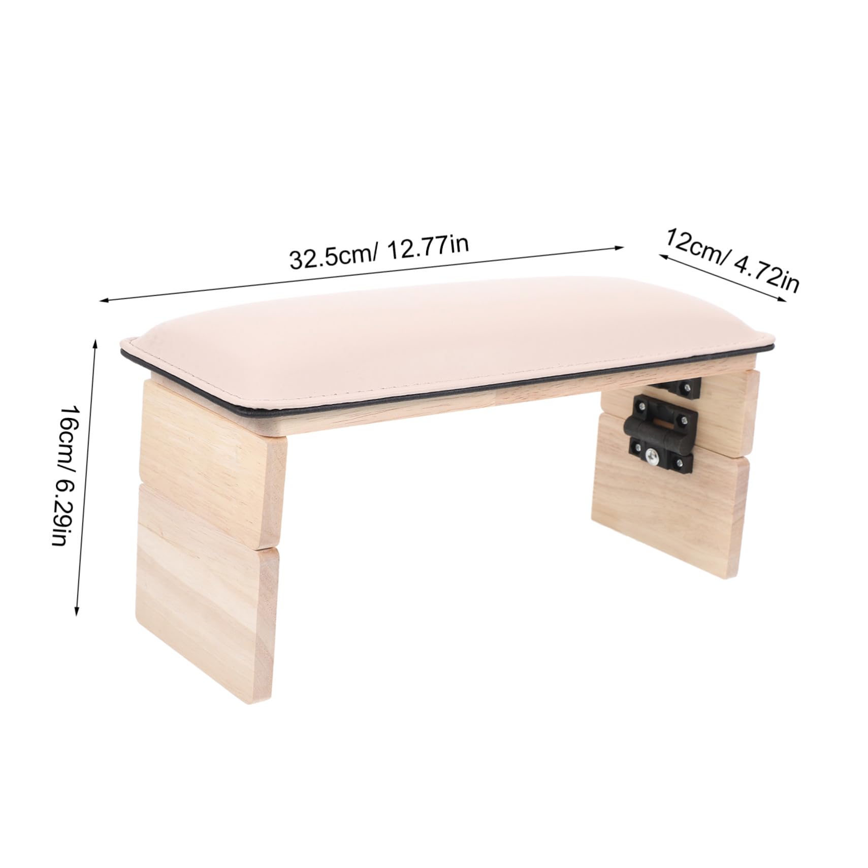 Ipetboom Cojín Reposamanos para Manicura Profesional 1 Unidad Doble Plegable Tamaño Ajustable Piel Pu Rosa para Salón de Uñas y Cuidado de Manos