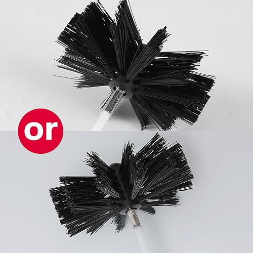 Particle Furnace Cleaning Brush, 4"/6" Brush,Chimney Brush,Dryer Vent Cleaner Kit,Flexible Rods (15PcsRods+1Pcs 4"+1Pcs 6" Brush) - Image 8