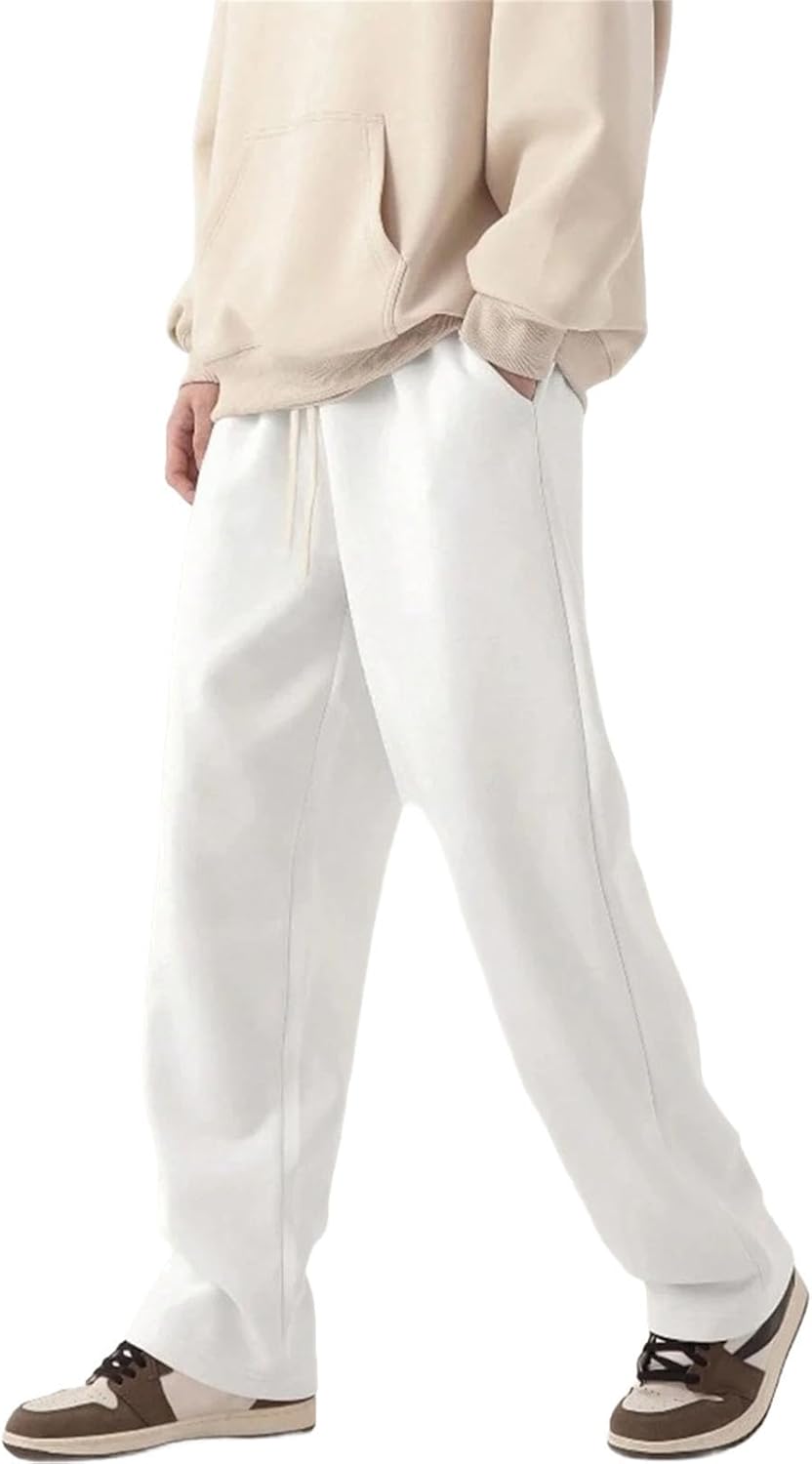 Mens Relaxed Drawstring Sweatpants Heather Joggers Casual Lounge Comfortable Elastic Waist