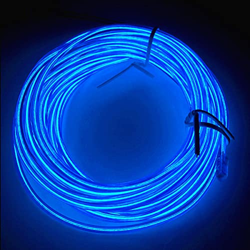 Sunboia EL Wire,2 Pack Rope Lights 5x3.28ft Neon Light Glowing Strobing Dance Party Costume Decor Light with Controller for Indoor/Outdoor Decorations-Blue - Image 2