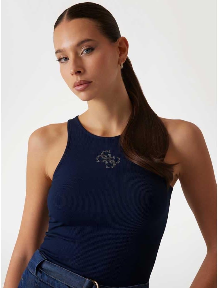 Guess Womens Eco New Sleeveless Round Neck Guendalina Top - Image 3