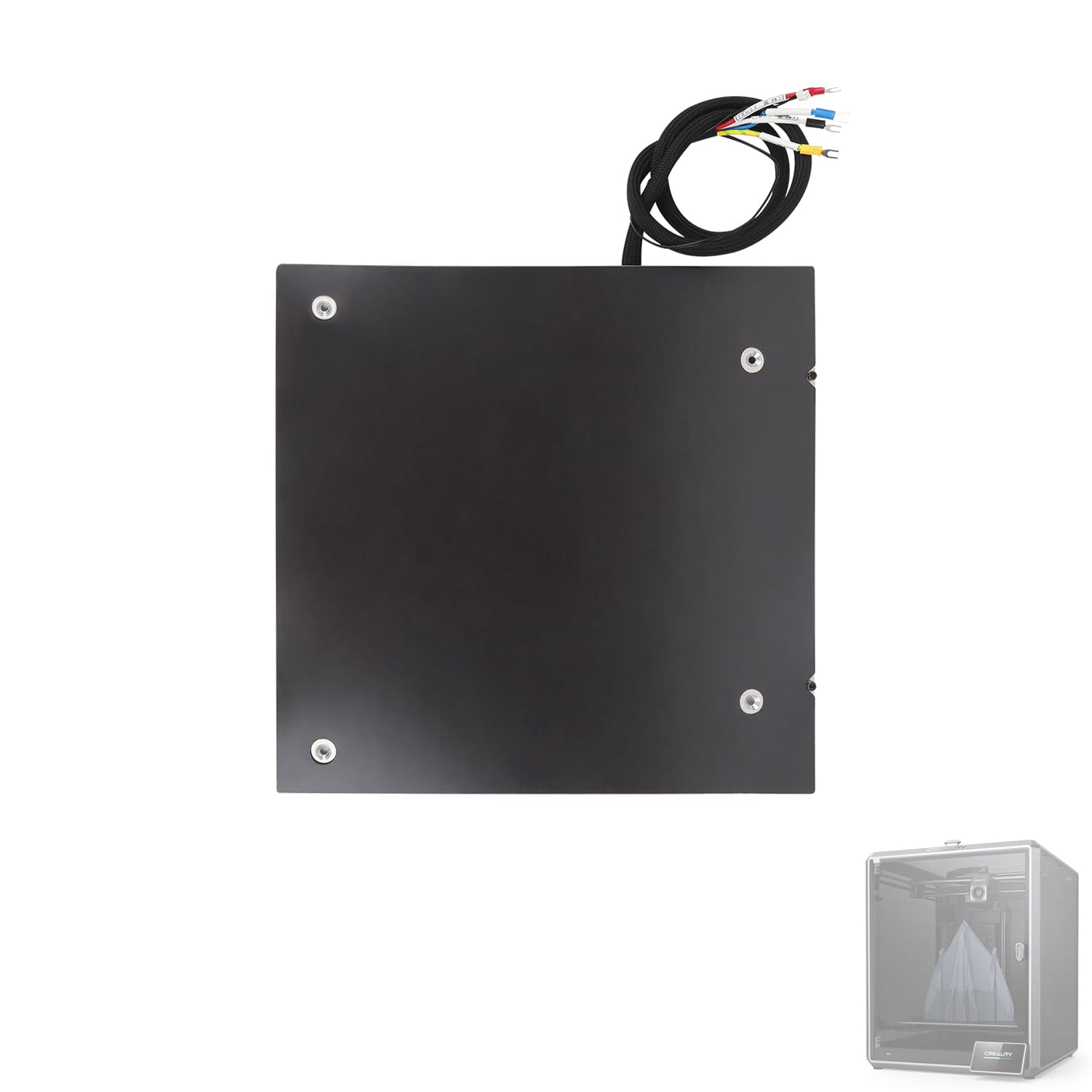 Creality K1 MAX - Cama calefactada, Kit de Cama Caliente de 110 V/220 V CA_1000 W_315 x 310, Cama Caliente Original con Piezas de Repuesto de Impresora de línea de Cable, Apto para K1 MAX