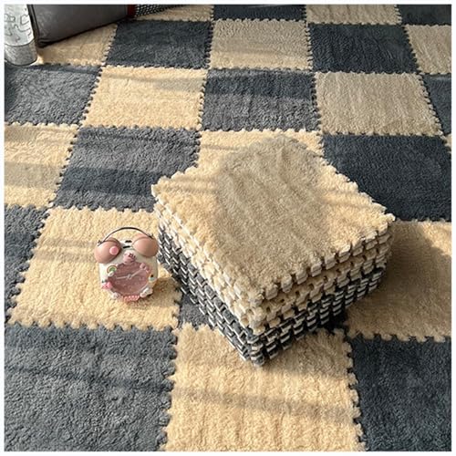 Paquete de 30 azulejos de espuma entrelazados – 0.4 pulgadas de grosor, 12 x 12 pulgadas, tapetes suaves con bordes para gimnasio en casa, sala de juegos, habitaciones de niños, suelo antideslizante